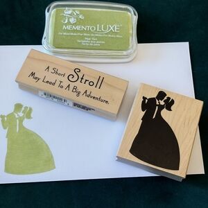 Recollections Bride & Groom Stamp Set — Pear Green Stamp